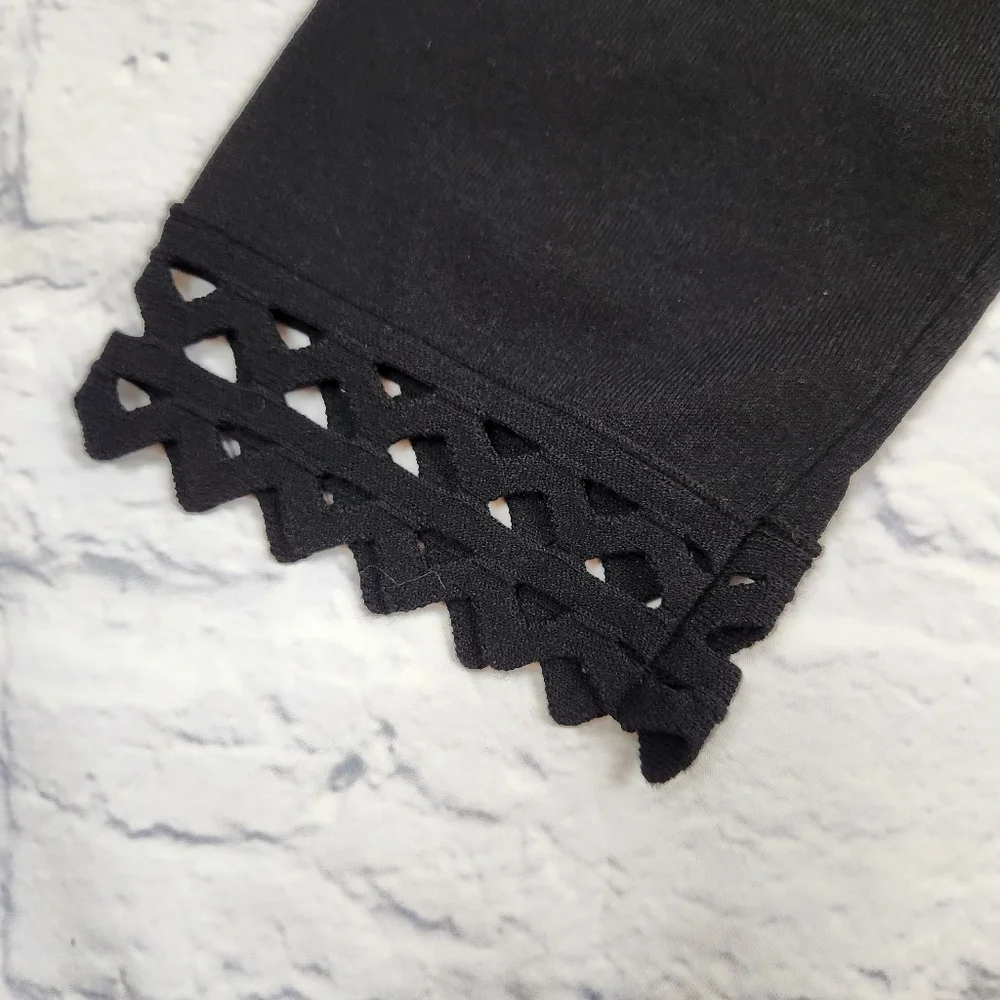 Talbots Shirt Womens Large Black Lace Trim - Picture 6 of 12